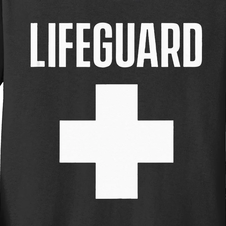 Lifeguard Sayings Life Guard Job Kids Long Sleeve Shirt