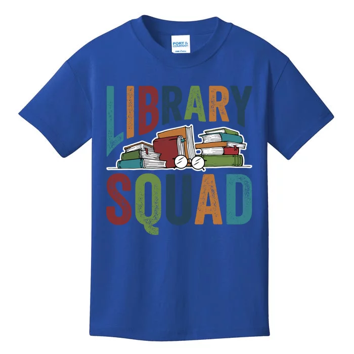 Library Squad Librarian Reader Reading Book Lover Bookworm Gift Kids T-Shirt