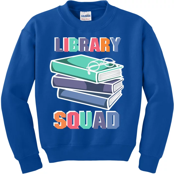 Library Squad Librarian Reader Reading Book Lover Bookworm Gift Kids Sweatshirt