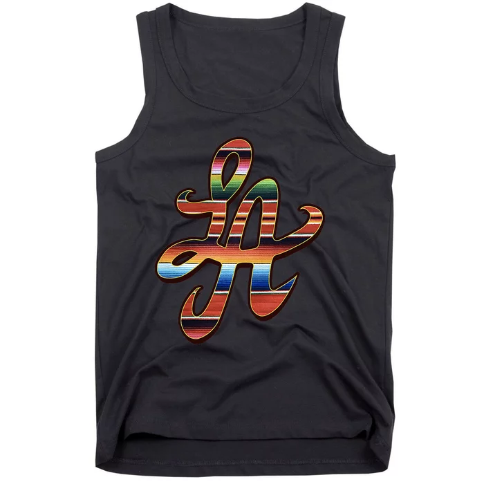 LA Sarape Los Angeles LA Sarape East LA Baseball Mexican Tank Top