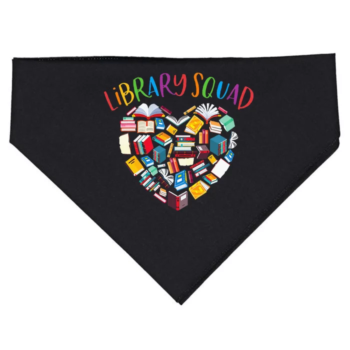 Library Squad Librarian Bookworm Book Lover USA-Made Doggie Bandana