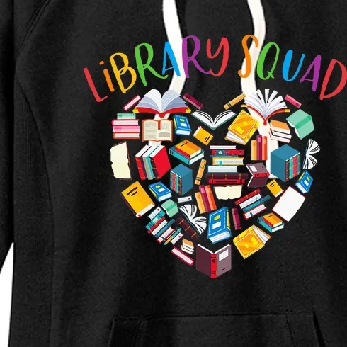 Library Squad Librarian Bookworm Book Lover Women's Fleece Hoodie