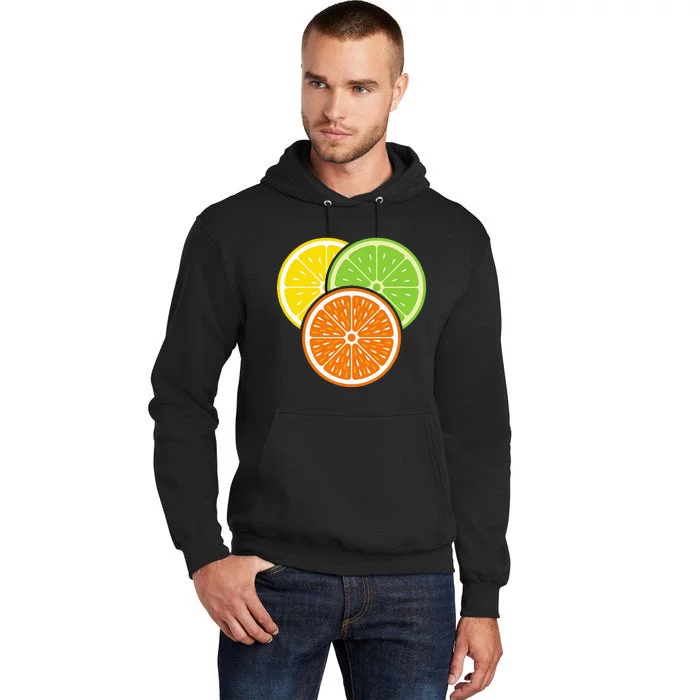 Lemon Slice Lime Orange Citrus Vegan Summer Fruit Tall Hoodie