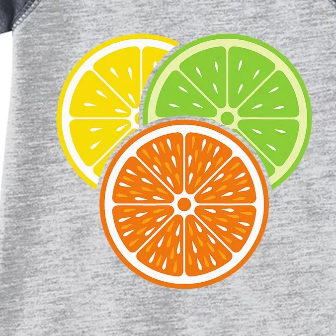 Lemon Slice Lime Orange Citrus Vegan Summer Fruit Infant Baby Jersey Bodysuit