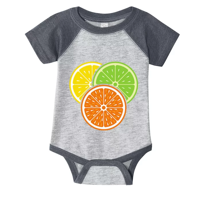 Lemon Slice Lime Orange Citrus Vegan Summer Fruit Infant Baby Jersey Bodysuit