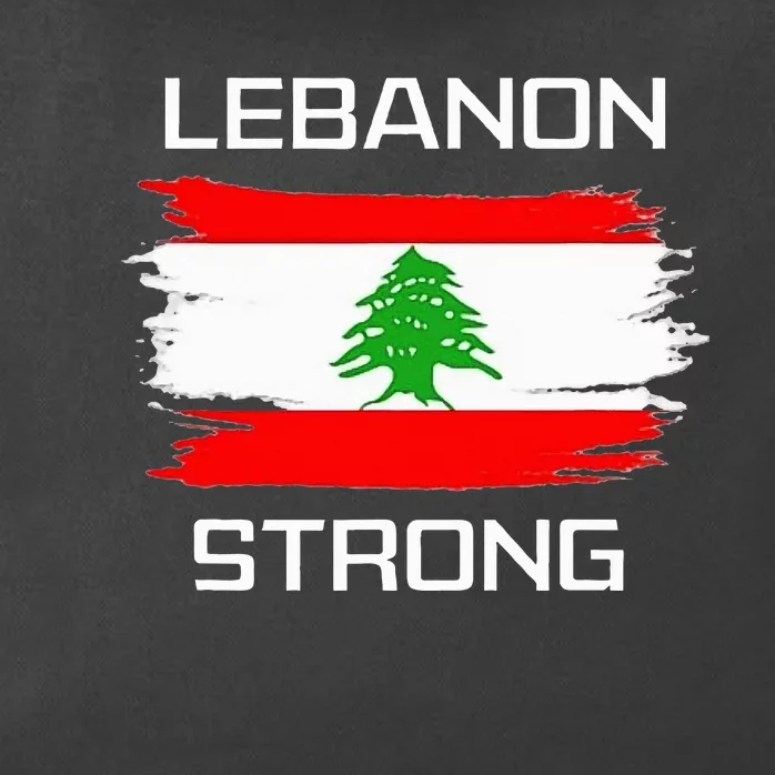 Lebanon Strong Lebanese Flag Souvenir Beirut Cedar Tree Zip Tote Bag