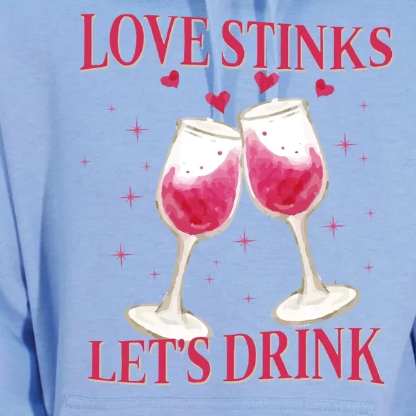 Love Stinks Lets Drink Anti Valentine Unisex Surf Hoodie