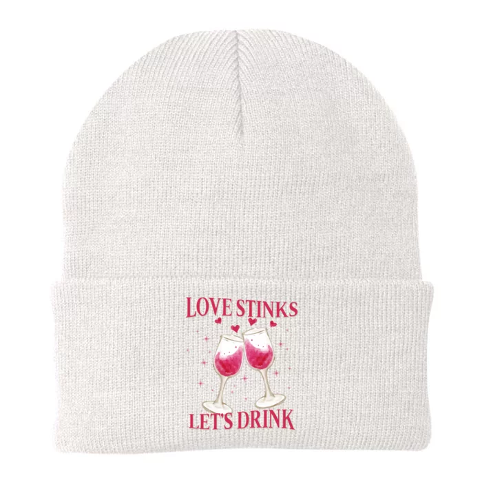 Love Stinks Lets Drink Anti Valentine Knit Cap Winter Beanie