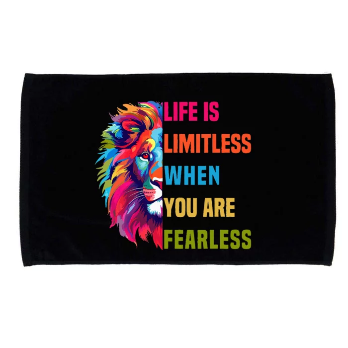 Leo Season Lion Motivational Inspirational Microfiber Hand Towel