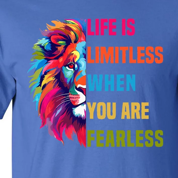 Leo Season Lion Motivational Inspirational Tall T-Shirt