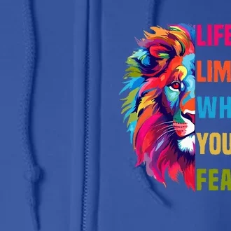 Leo Season Lion Motivational Inspirational Full Zip Hoodie