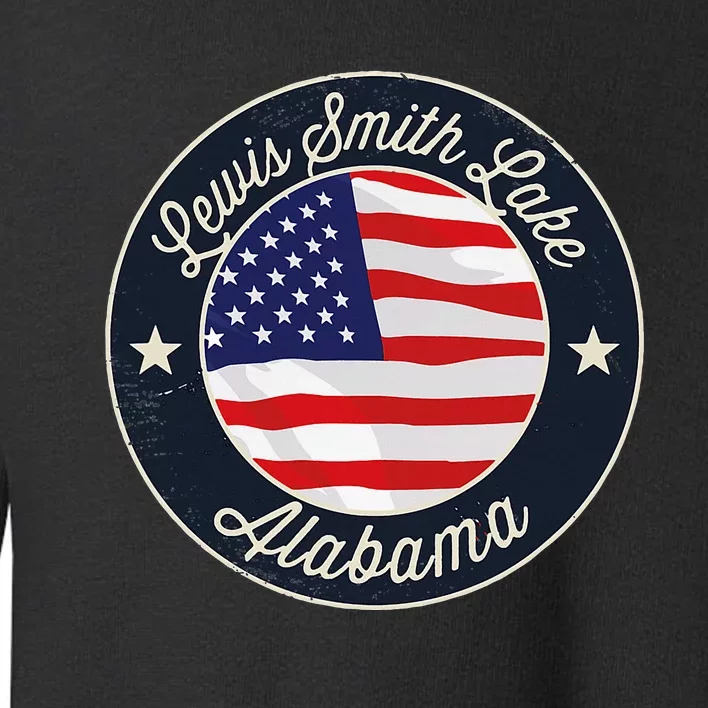 Lewis Smith Lake Patriotic Alabama Souvenir Toddler Sweatshirt