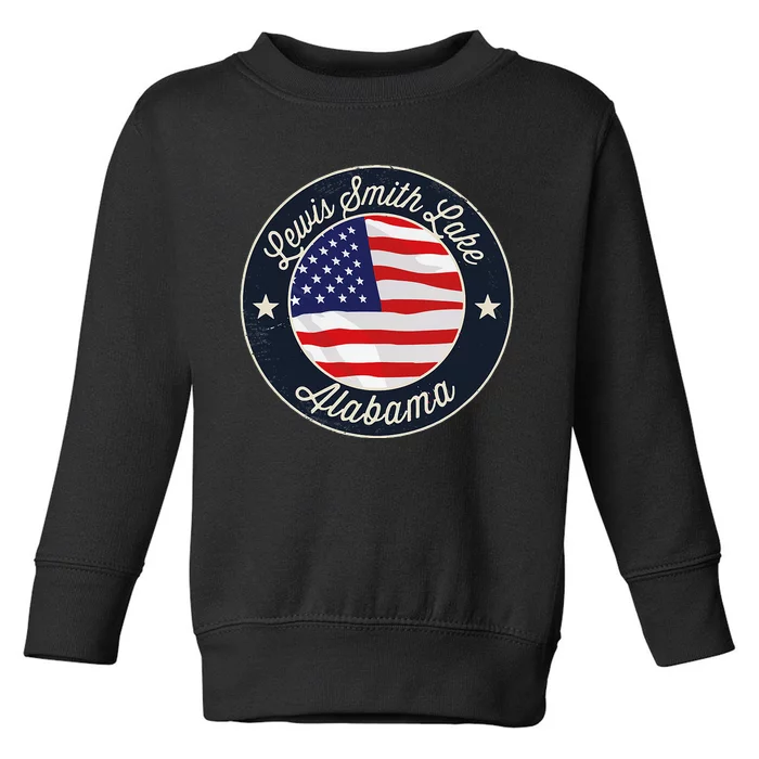 Lewis Smith Lake Patriotic Alabama Souvenir Toddler Sweatshirt