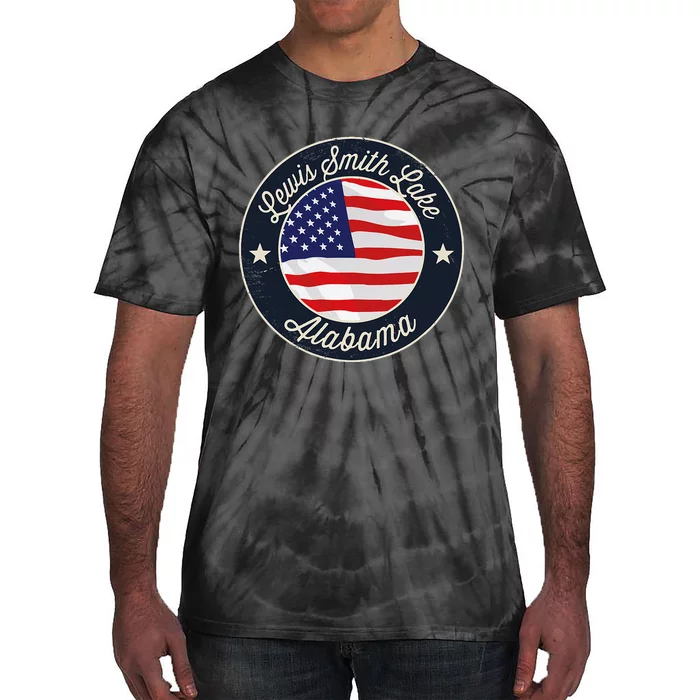 Lewis Smith Lake Patriotic Alabama Souvenir Tie-Dye T-Shirt