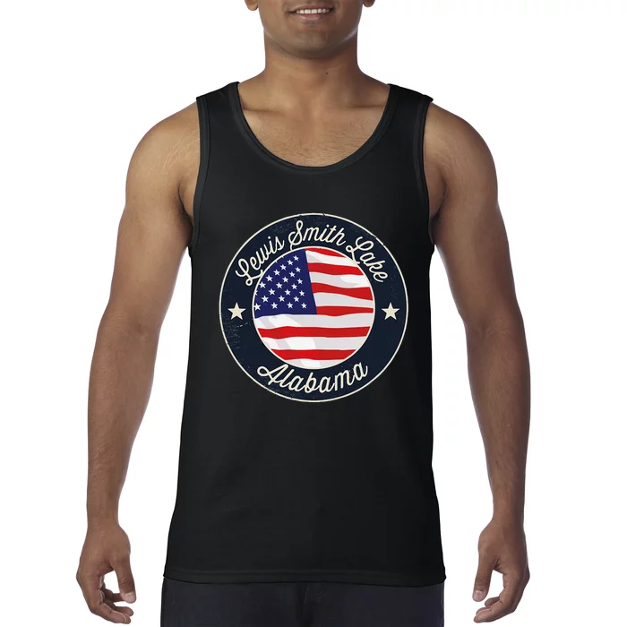 Lewis Smith Lake Patriotic Alabama Souvenir Tank Top