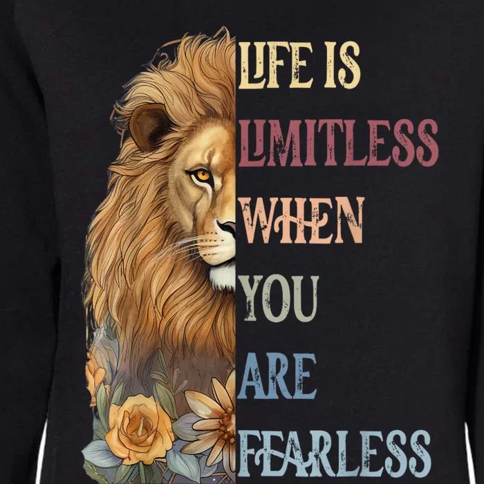 Leo Season Lion Motivational Inspirational Womens California Wash Sweatshirt