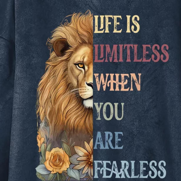 Leo Season Lion Motivational Inspirational Hooded Wearable Blanket