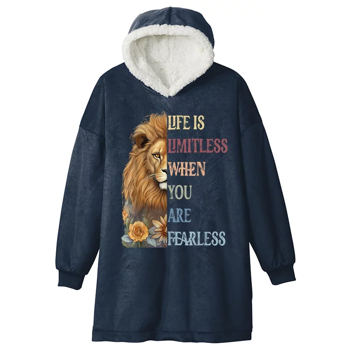 Leo Season Lion Motivational Inspirational Hooded Wearable Blanket