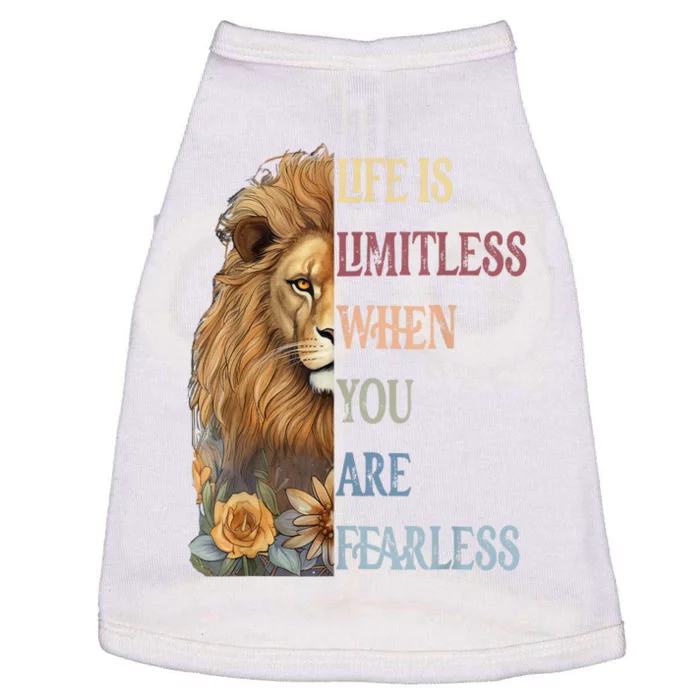 Leo Season Lion Motivational Inspirational Doggie Tank