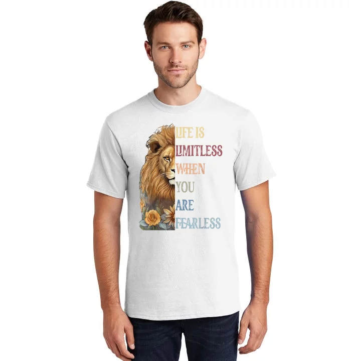 Leo Season Lion Motivational Inspirational Tall T-Shirt