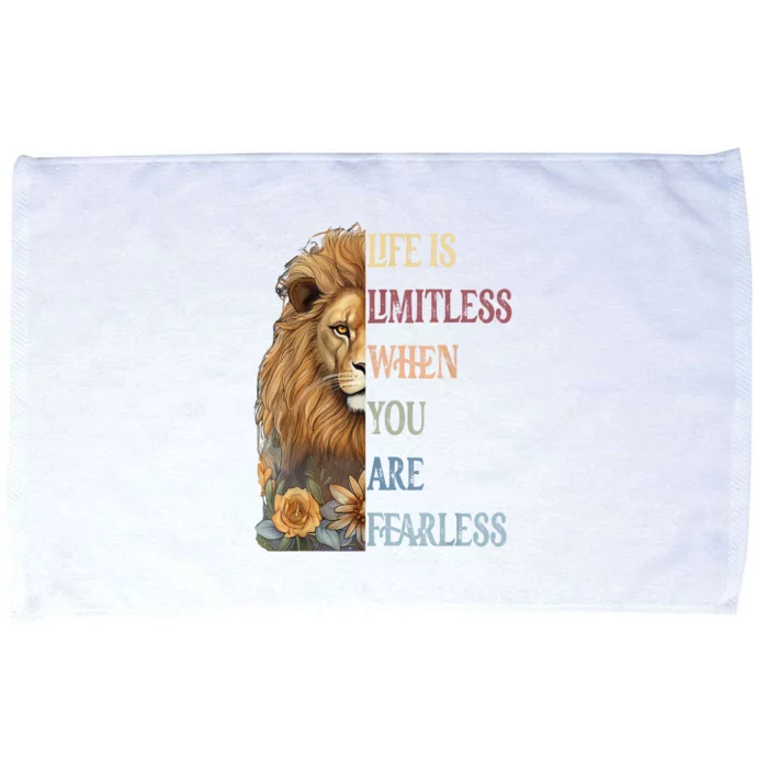 Leo Season Lion Motivational Inspirational Microfiber Hand Towel