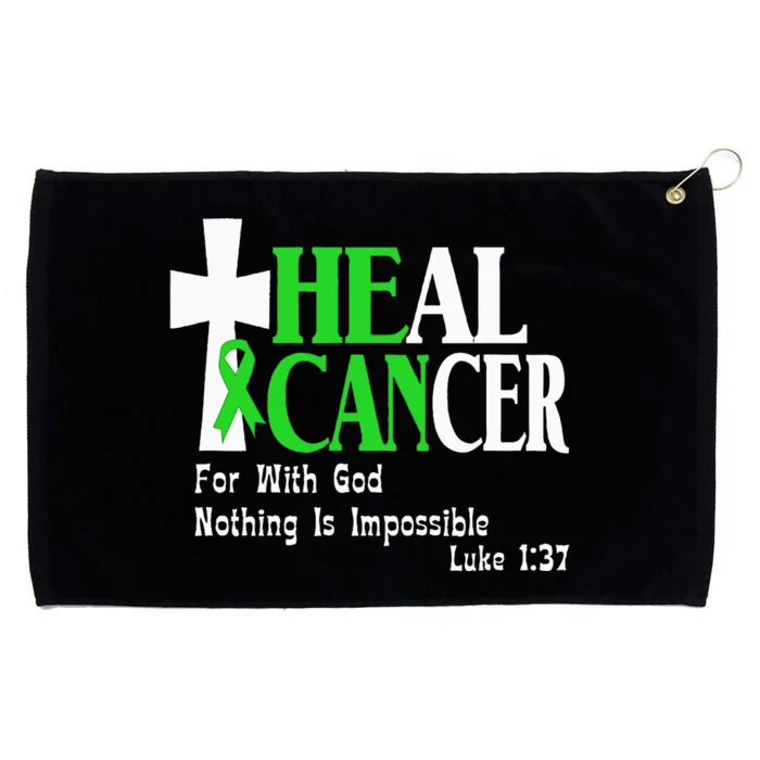 Lymphoma Survivors Lime Green Ribbon He Can Heal Cancer Grommeted Golf Towel