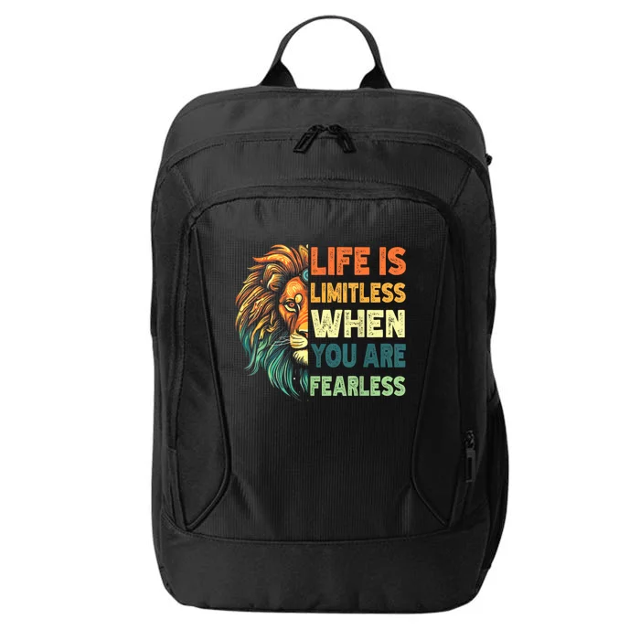 Leo Season Lion Motivational Inspirational City Backpack