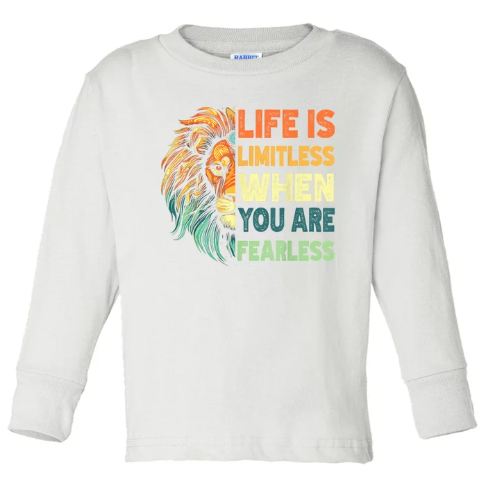 Leo Season Lion Motivational Inspirational Toddler Long Sleeve Shirt