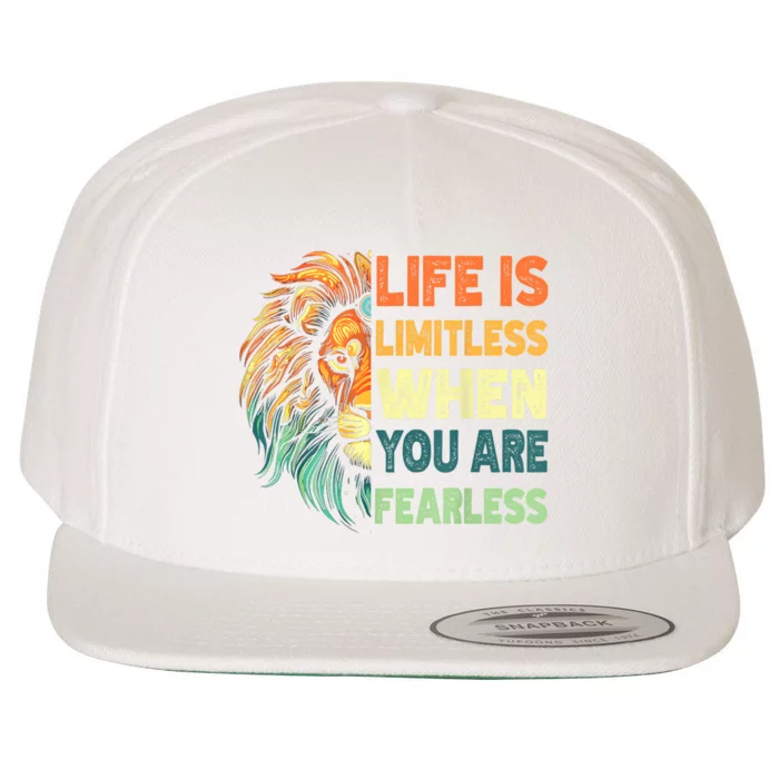 Leo Season Lion Motivational Inspirational Wool Snapback Cap