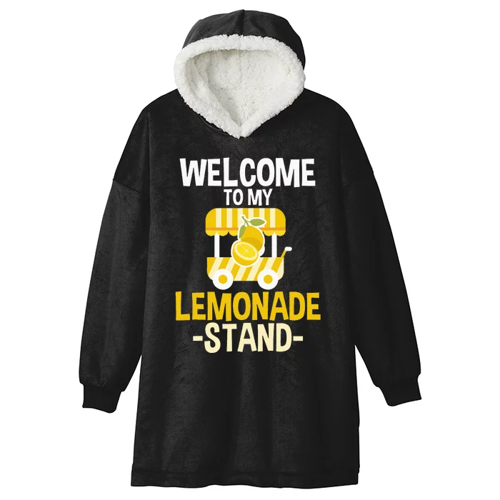 Lemonade Stand Lemon Citrus Beverage Juice Summer Drink Hooded Wearable Blanket