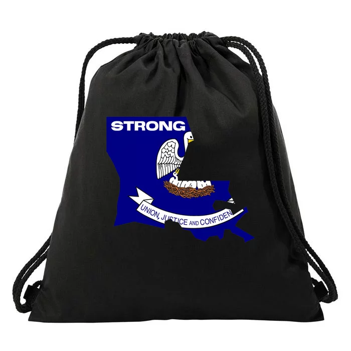 Louisiana Strong Drawstring Bag