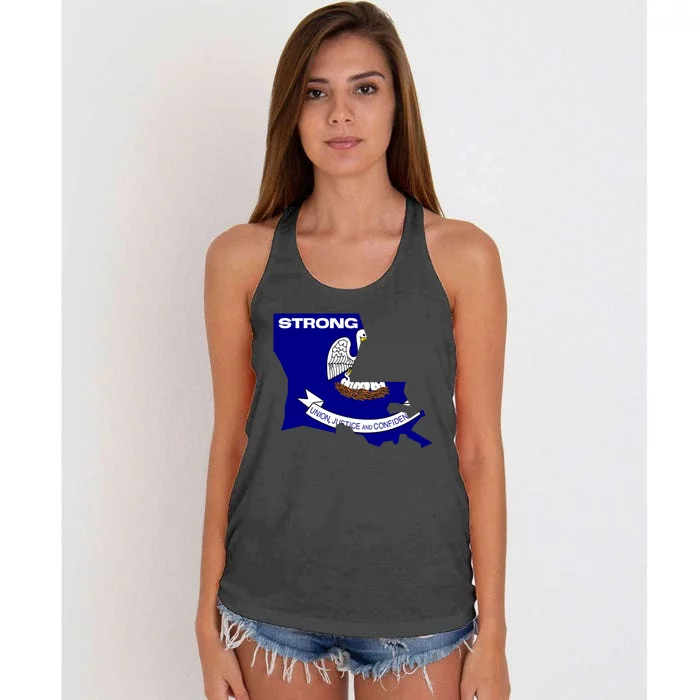 Louisiana Strong Women's Knotted Racerback Tank