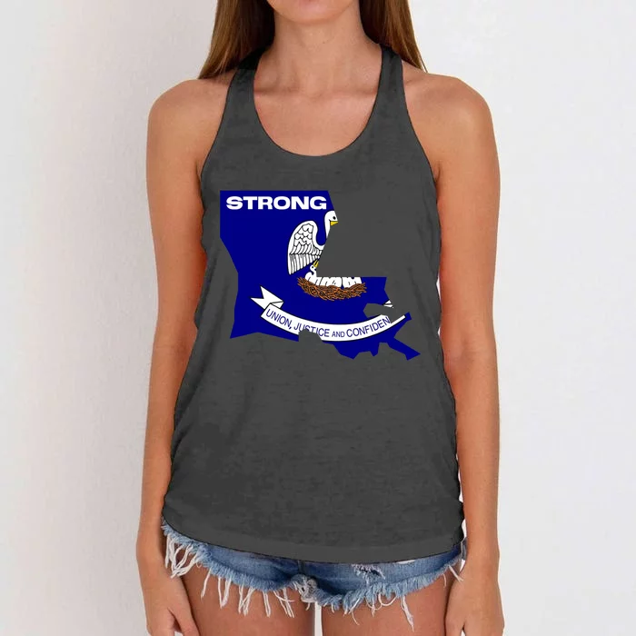 Louisiana Strong Women's Knotted Racerback Tank