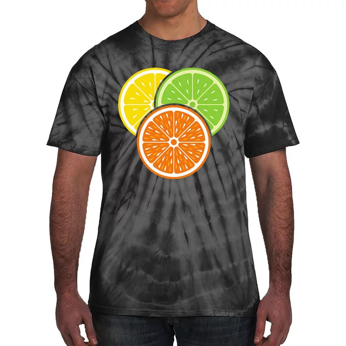 Lemon Slice Lime Orange Citrus Vegan Summer Fruit Tie-Dye T-Shirt