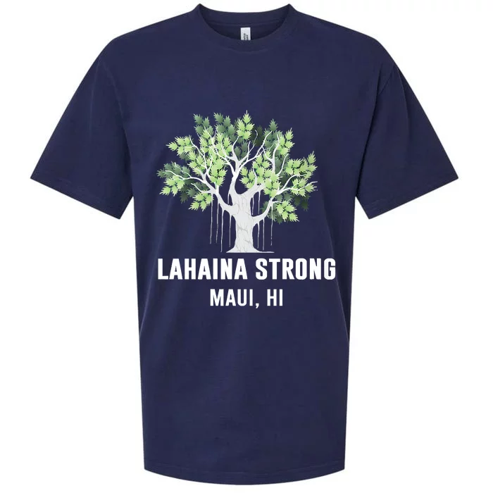 Lahaina Strong Maui Hawaii Old Banyan Tree Sueded Cloud Jersey T-Shirt