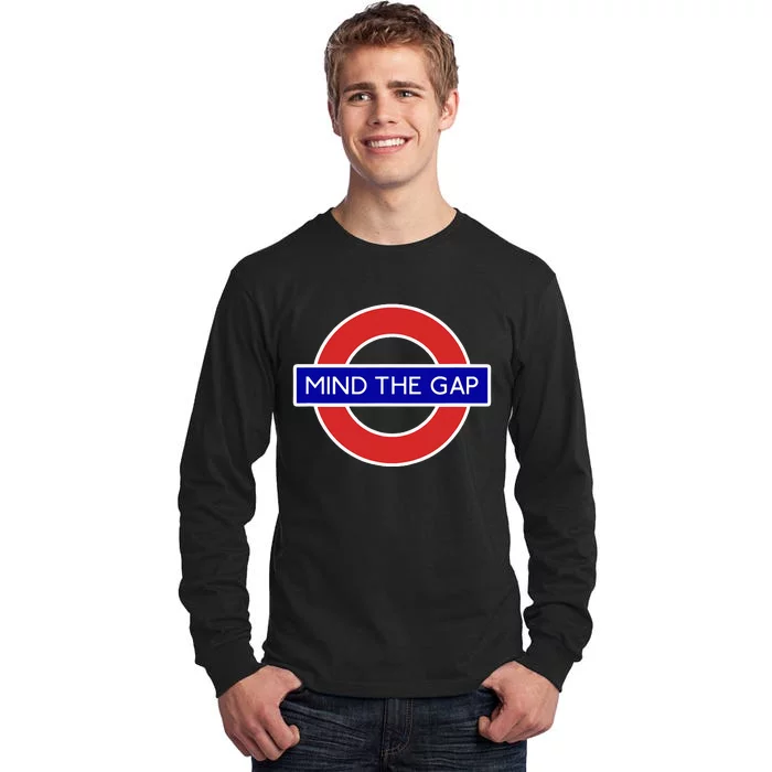 London Souvenir Mind The Gap Underground Tube Tall Long Sleeve T-Shirt