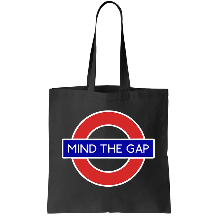 London Souvenir Mind The Gap Underground Tube Tote Bag