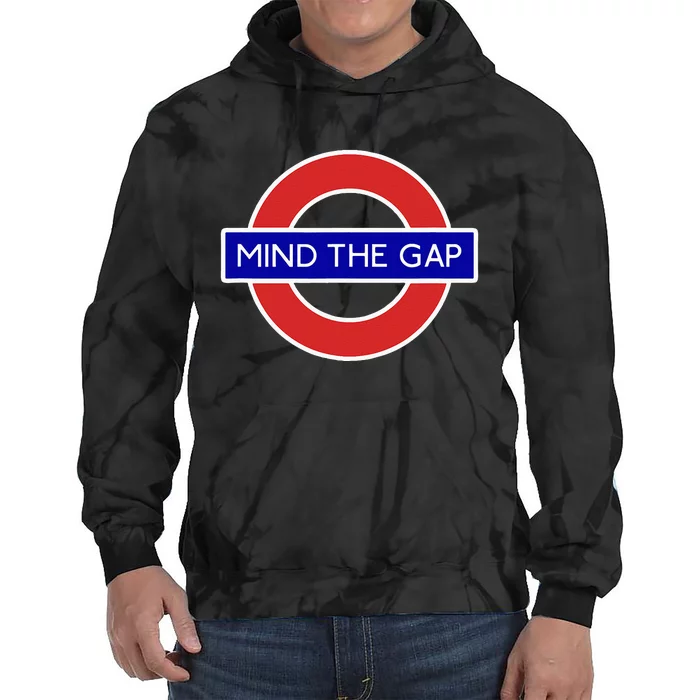 London Souvenir Mind The Gap Underground Tube Tie Dye Hoodie