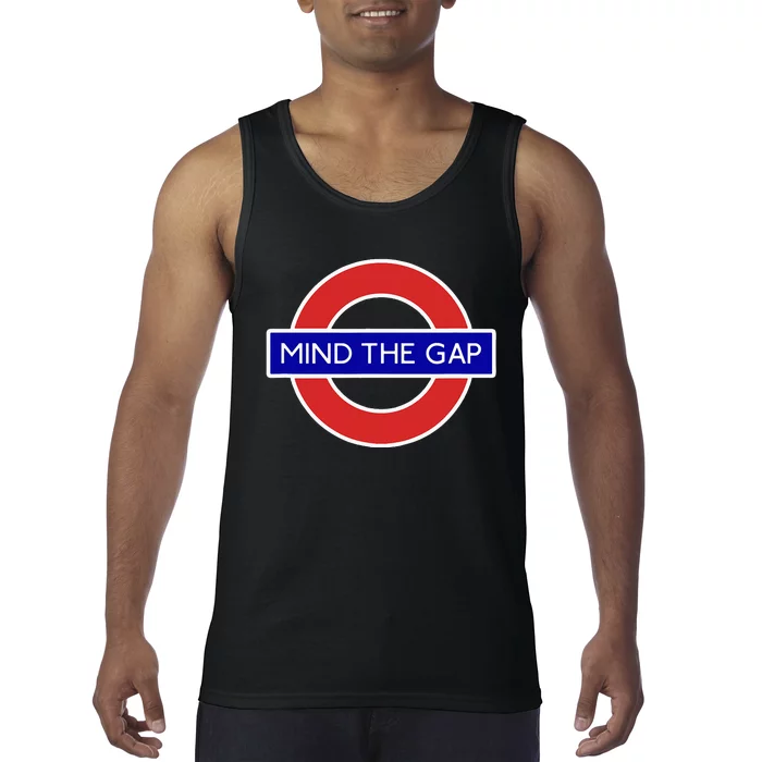 London Souvenir Mind The Gap Underground Tube Tank Top