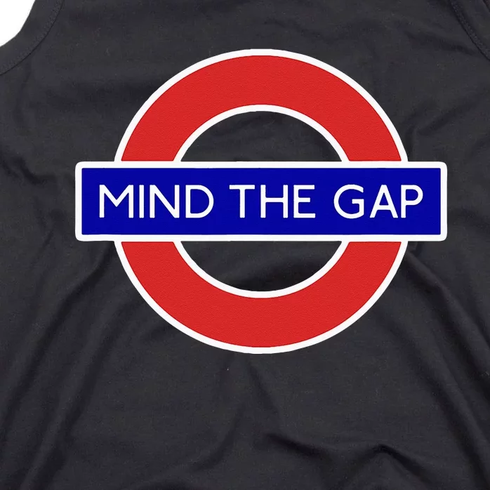 London Souvenir Mind The Gap Underground Tube Tank Top