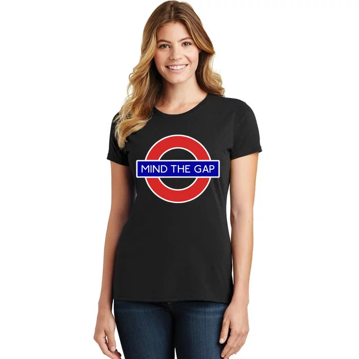 London Souvenir Mind The Gap Underground Tube Women's T-Shirt