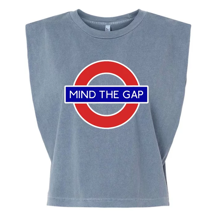 London Souvenir Mind The Gap Underground Tube Garment-Dyed Women's Muscle Tee