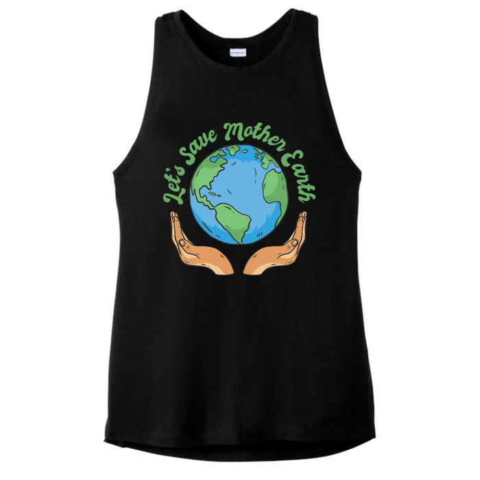 Let's Save Mother Earth Ladies Tri-Blend Wicking Tank