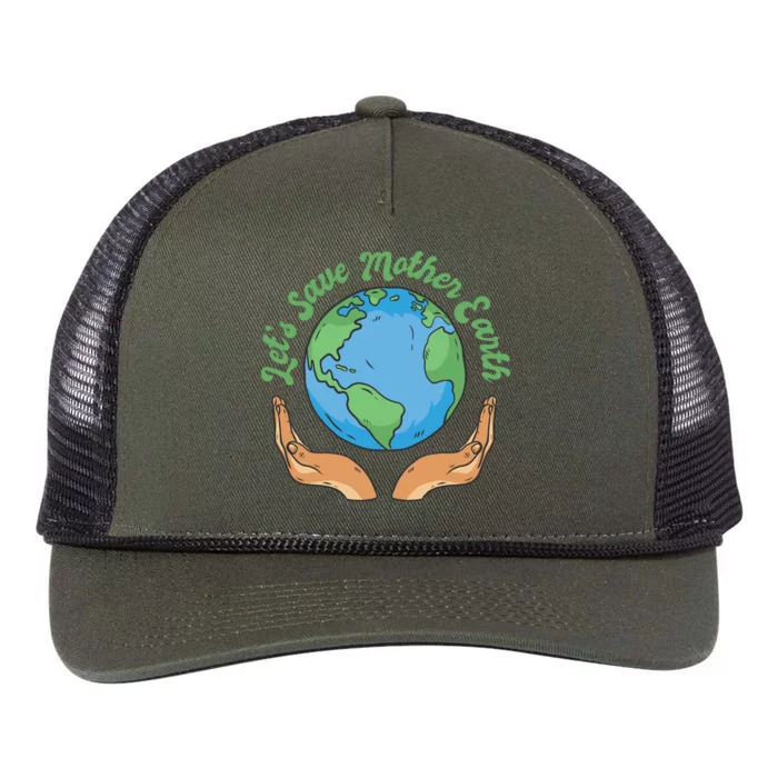 Let's Save Mother Earth Retro Rope Trucker Hat Cap