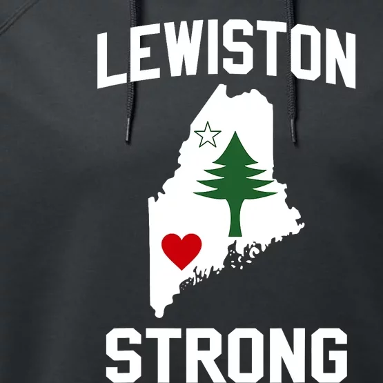 Lewiston Strong Maine Strong Performance Fleece Hoodie