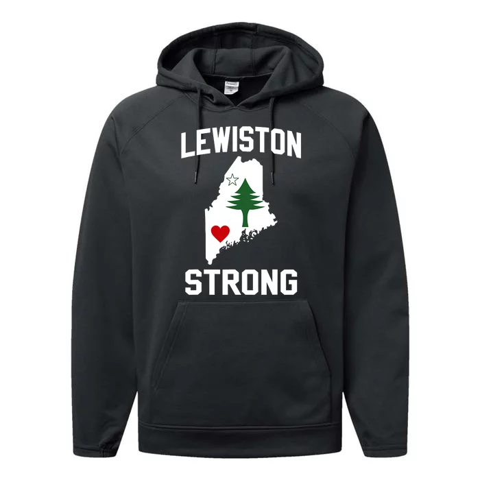 Lewiston Strong Maine Strong Performance Fleece Hoodie