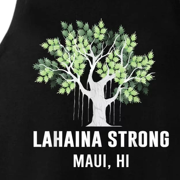 Lahaina Strong Maui Hawaii Old Banyan Tree Ladies Tri-Blend Wicking Tank