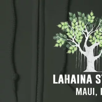 Lahaina Strong Maui Hawaii Old Banyan Tree Full Zip Hoodie