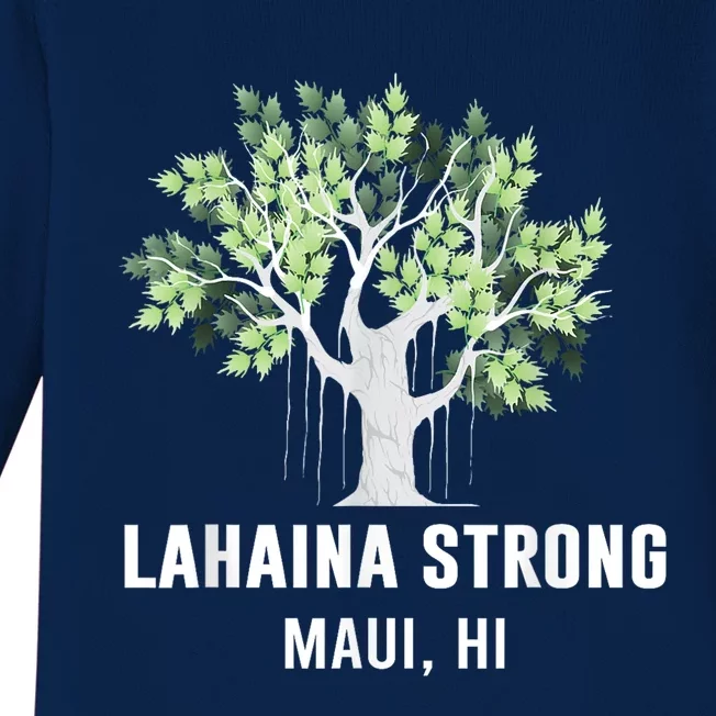 Lahaina Strong Maui Hawaii Old Banyan Tree Baby Long Sleeve Bodysuit