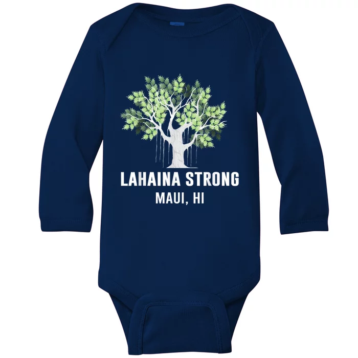 Lahaina Strong Maui Hawaii Old Banyan Tree Baby Long Sleeve Bodysuit